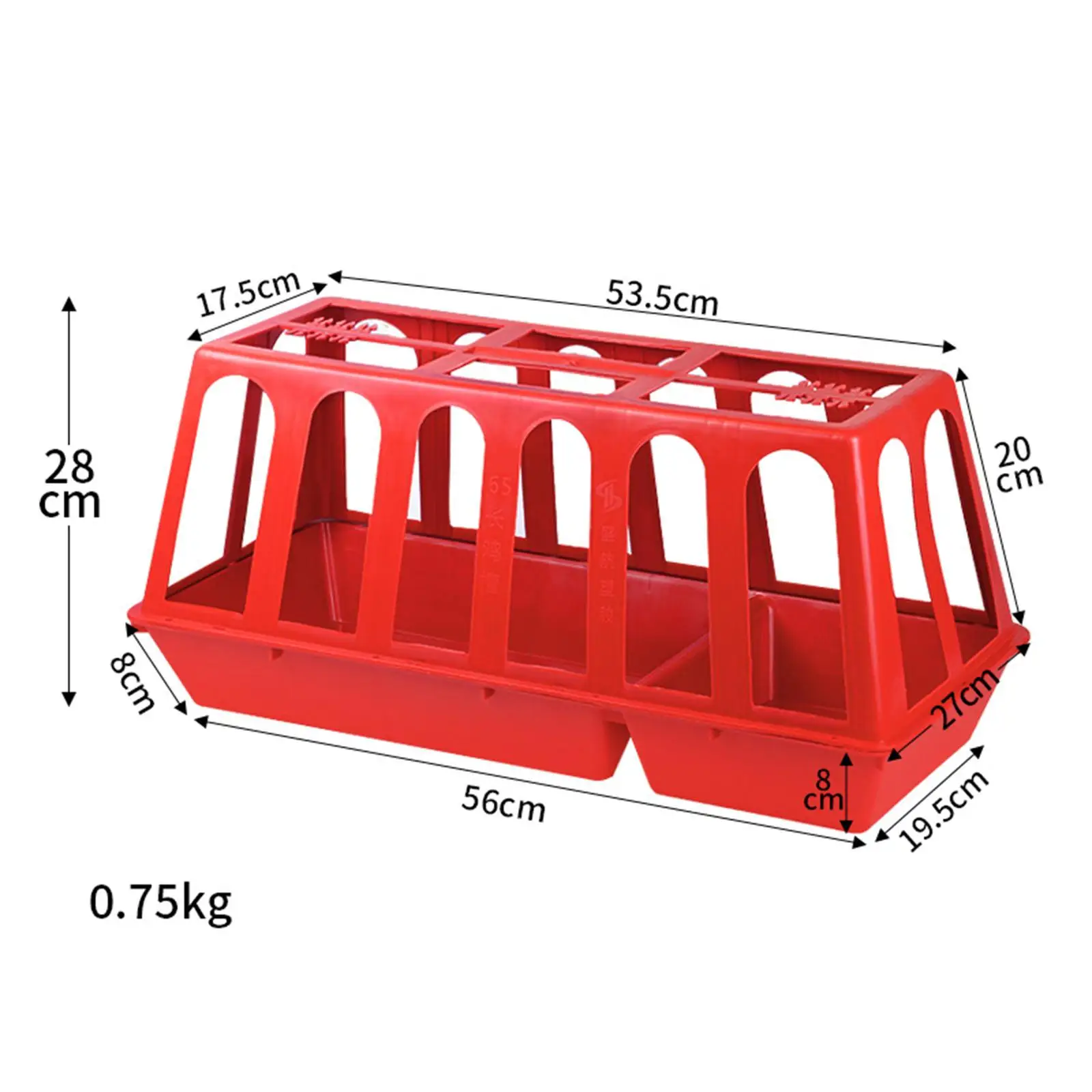 Chicken Feeders Trough Chick Feeding Basin Feeding Tray for Livestock Pets Supply Smooth Edge Easily Install Durable with Holes
