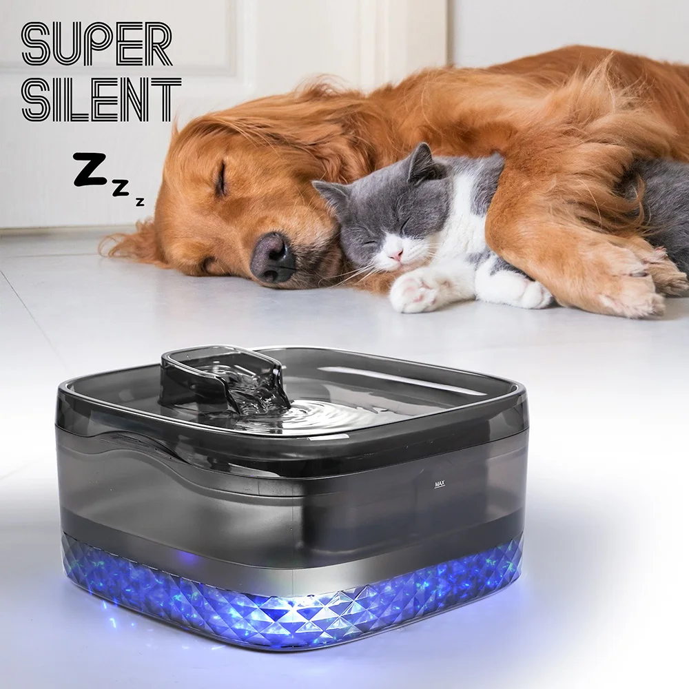 Bebedero automático para perros y gatos, acero inoxidable con filtro - imagen 2