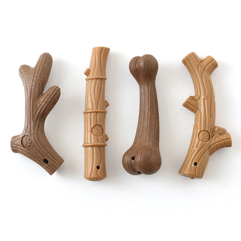 Juguetes para masticar para perros, palo de Limpieza de dientes molares, madera de pino interesante, forma de hueso lindo, mordedura duradera, juguete interactivo para cachorros, suministros para mascotas - imagen 5