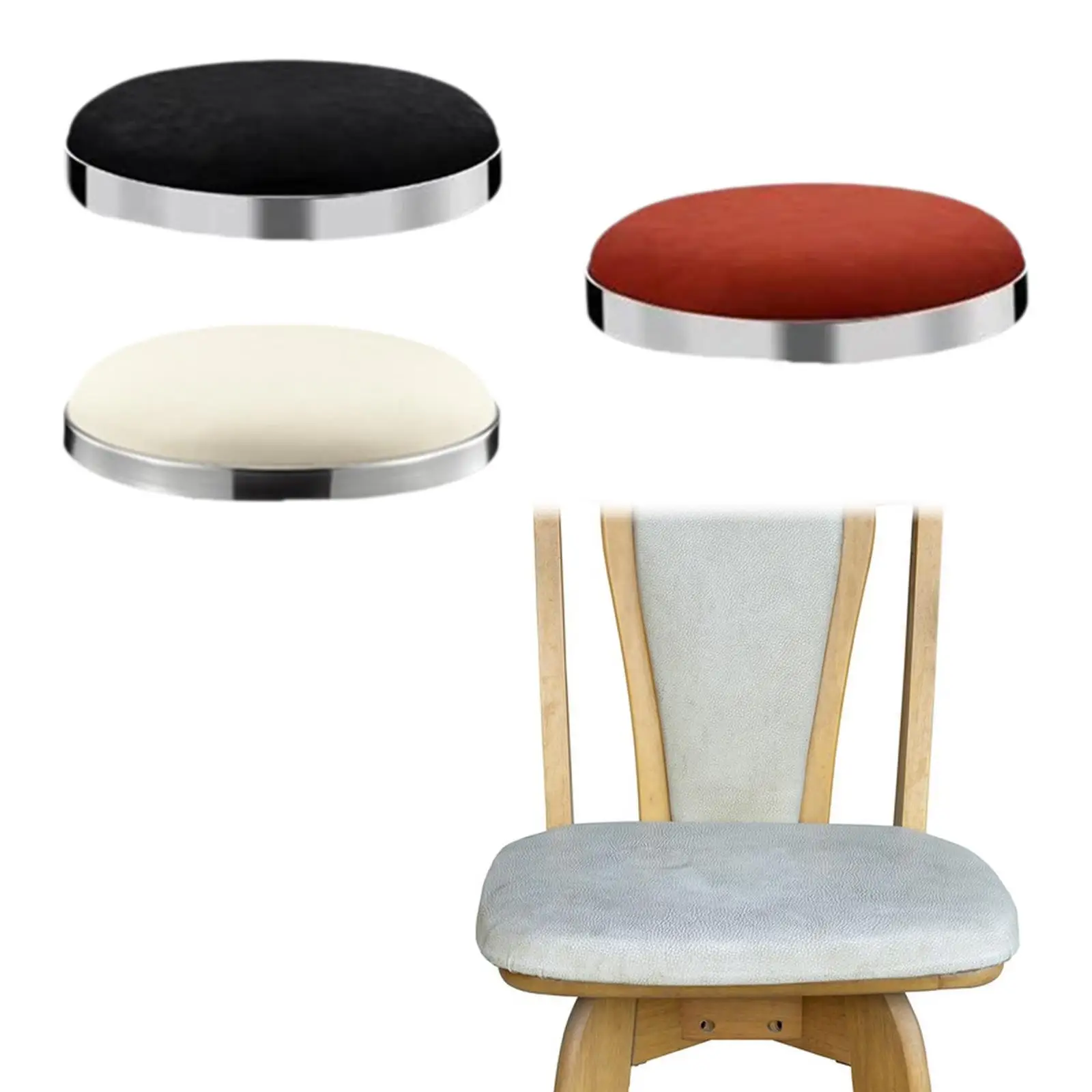 Taburete de Bar asiento de repuesto taburete de Bar asiento de repuesto Club cuero PU fácil instalación salón taburete antiarañazos asiento superior - imagen 4