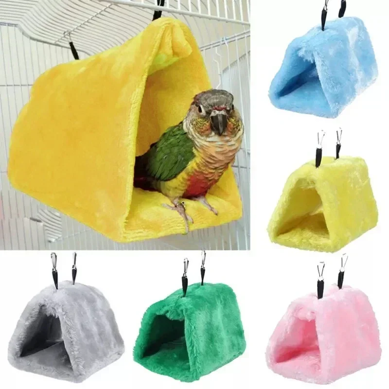 Jaula cálida para pájaros y loros, hamaca colgante, tienda de campaña, cama para pájaros, jaula para dormir, accesorios de decoración, casa de pájaros, nido