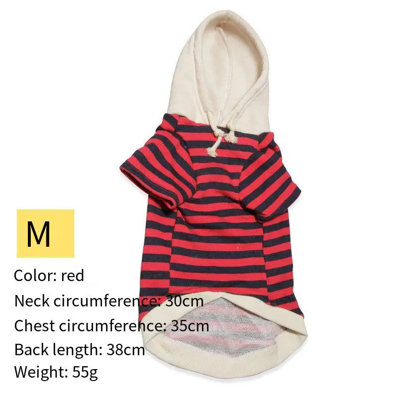 Suéter informal a rayas para mascotas, ropa cálida, cómoda y transpirable, adecuada para perros pequeños y medianos - imagen 5