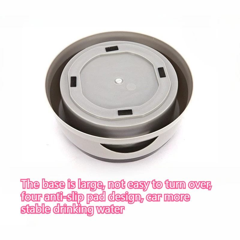 Cuenco flotante de agua para mascotas sin derrames, alimentador para beber en la boca seca, cuenco portátil antihumectante para perros y gatos para viajes y uso al aire libre - imagen 4