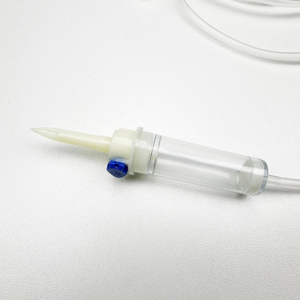 Juego de infusión de animales desechable, manguera de infusión de boca recta con boca de tornillo, tubo de infusión extendido de inyección por goteo de animales