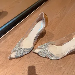 Sandalias tacón alto con hebilla PVC para perros y gatos – puntiagudo