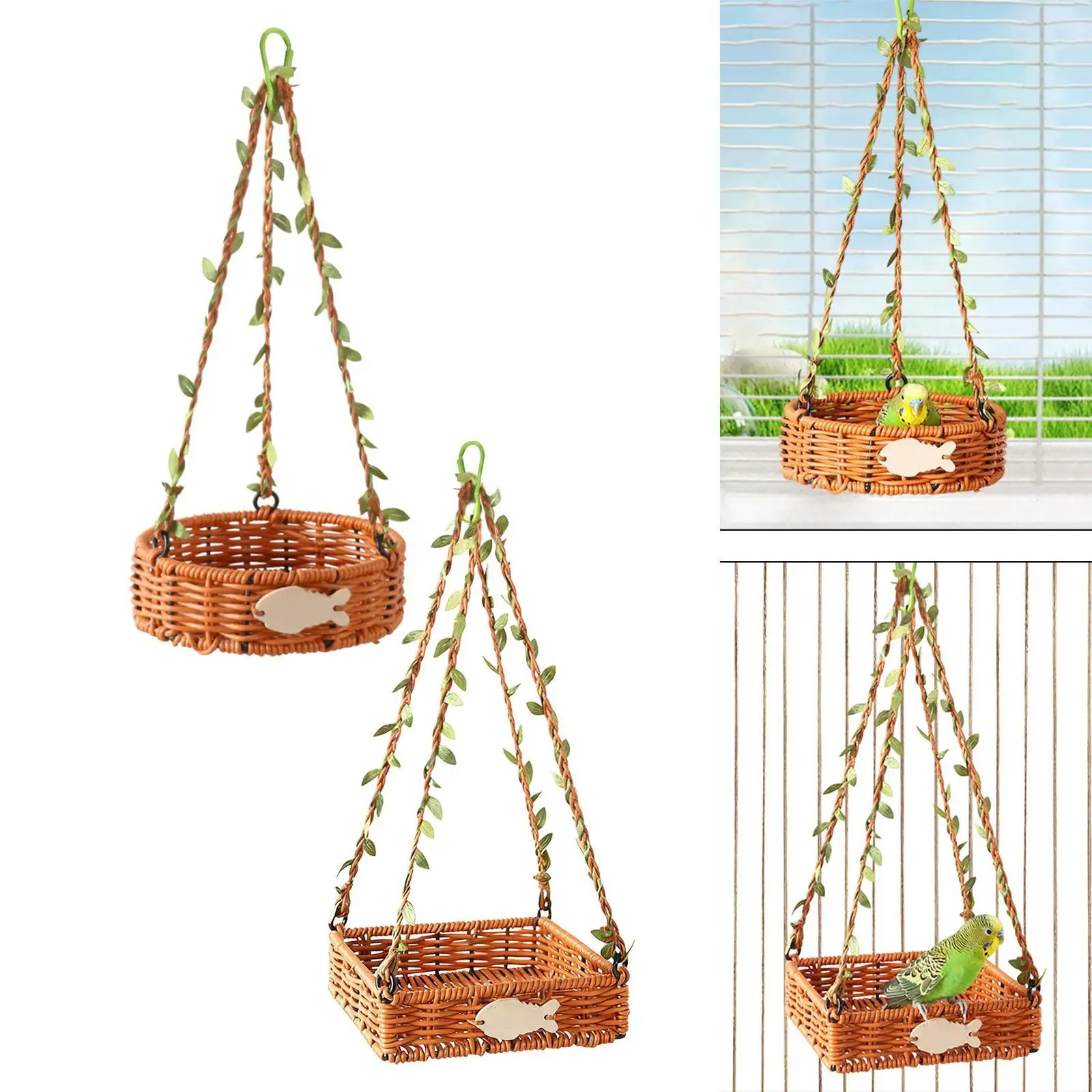 Casa para pájaros, jaula interior, nido decorativo para pájaros para molinos, cacatúa - imagen 4