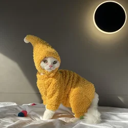 Abrigo con gorro cálido para gatos Devon Rex y Sphynx – Invierno