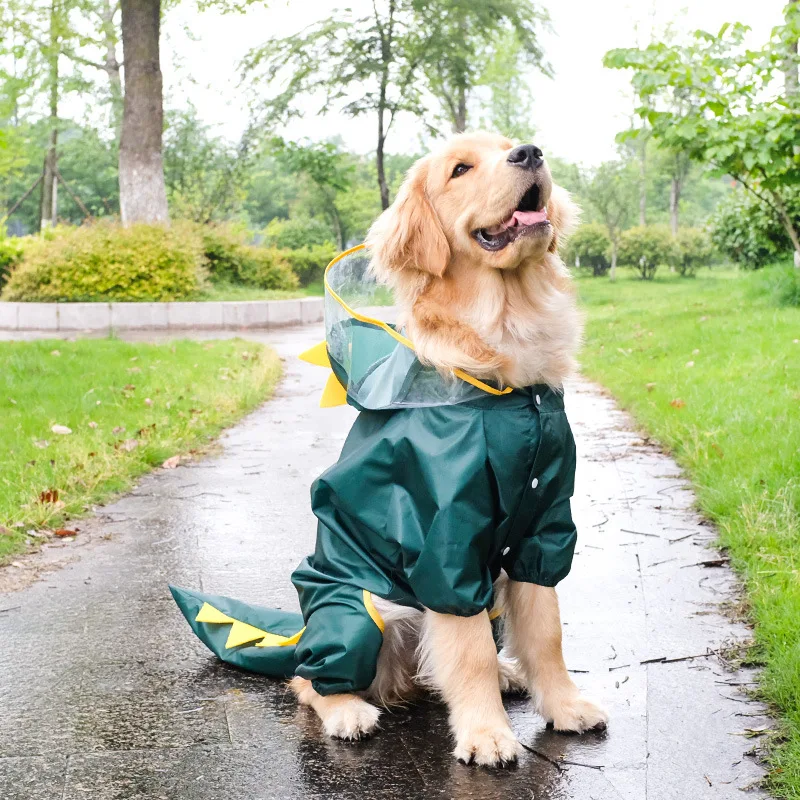 Chubasquero para mascotas cubierto de cuatro patas, bonito diseño de animales, Poncho impermeable, productos para mascotas, suministros para viajes en la lluvia, accesorios, impermeables - imagen 4