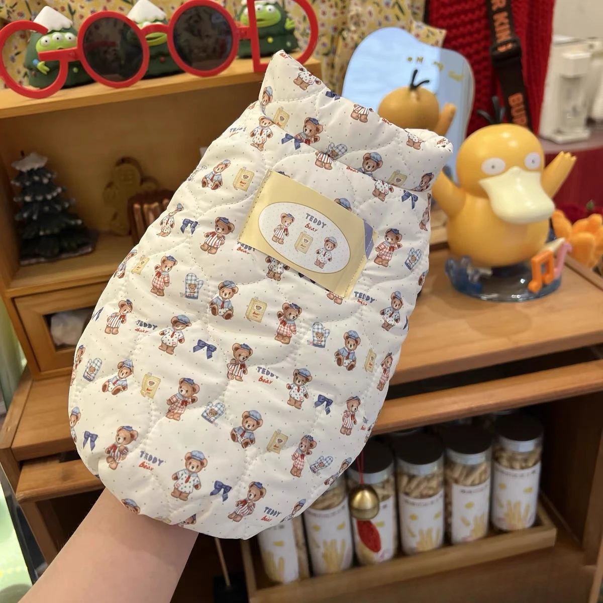 Otoño e Invierno mascota oso de peluche Parkas de cuello alto para perros chaleco cálido para mascotas chaqueta lindo Schnauzer oso de peluche chaleco para gatos ropa para cachorros - imagen 5