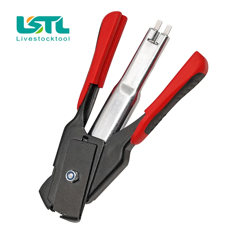 Jaula de alambre tipo C para animales, anillo de cerdo, herramientas de instalación para jaula de pistola de clavos, abrazadera para pollo, pájaro, jaula para mascotas, herramientas de instalación, hebilla de valla, herramientas de anillo - imagen 2