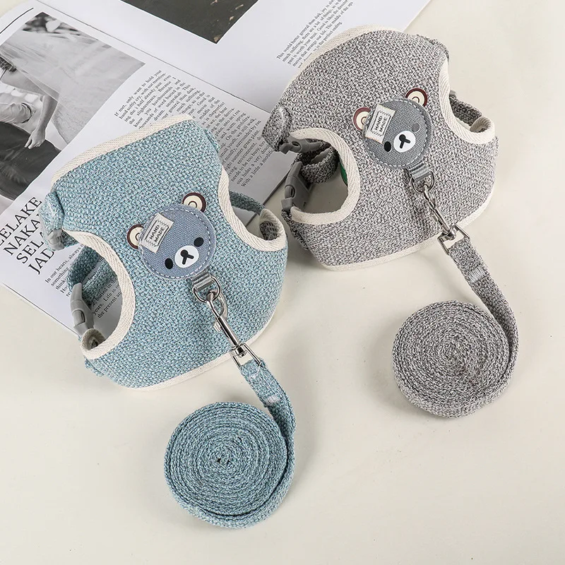 1/Set de arnés para perros pequeños, arnés y correa ajustables para perros, gatitos y gatos, Collar para perros y gatos, accesorios para perros y gatos - imagen 2