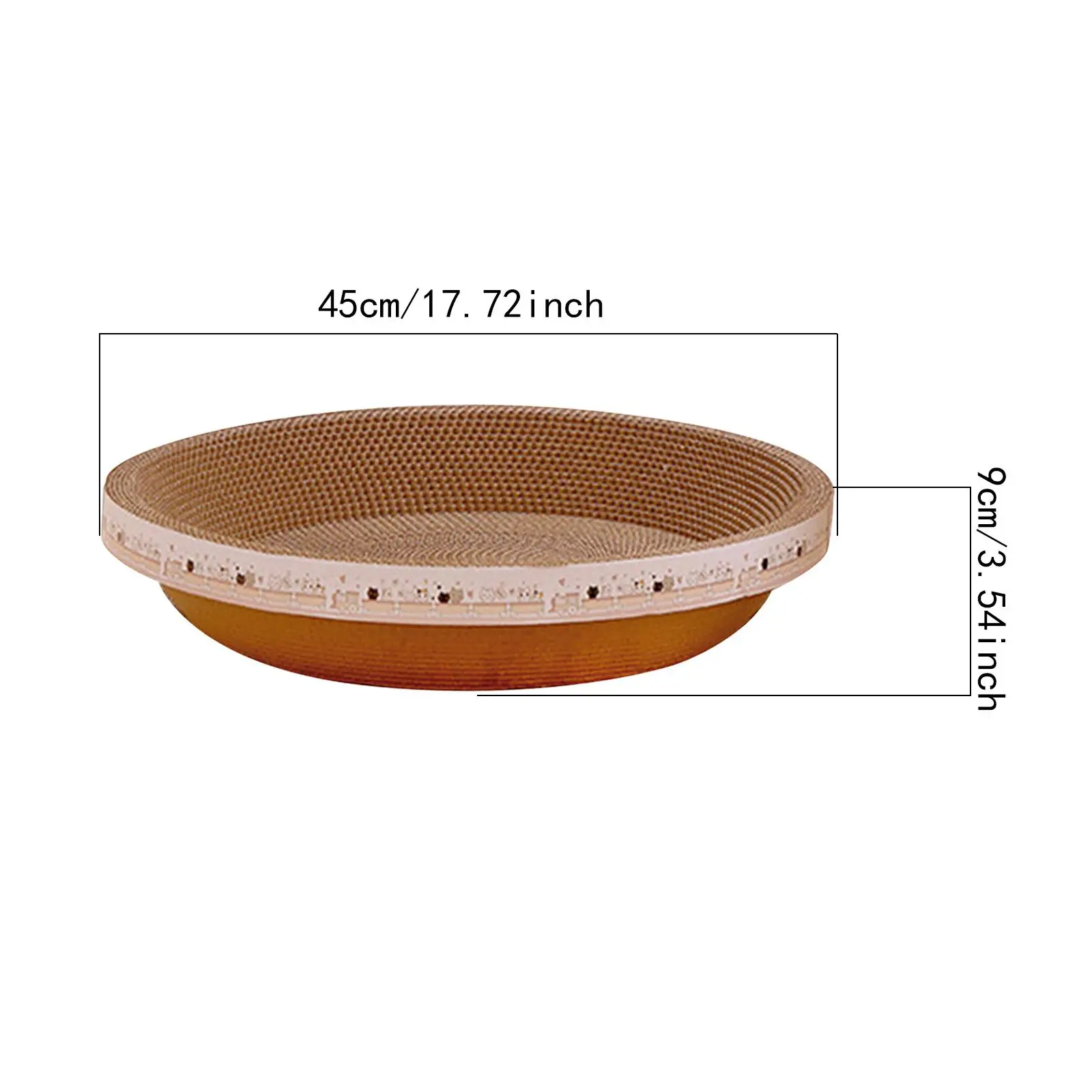 Round Cardboard Cat Scratcher Bed Couch Scratch Pad Nest Pet Supplies Rest