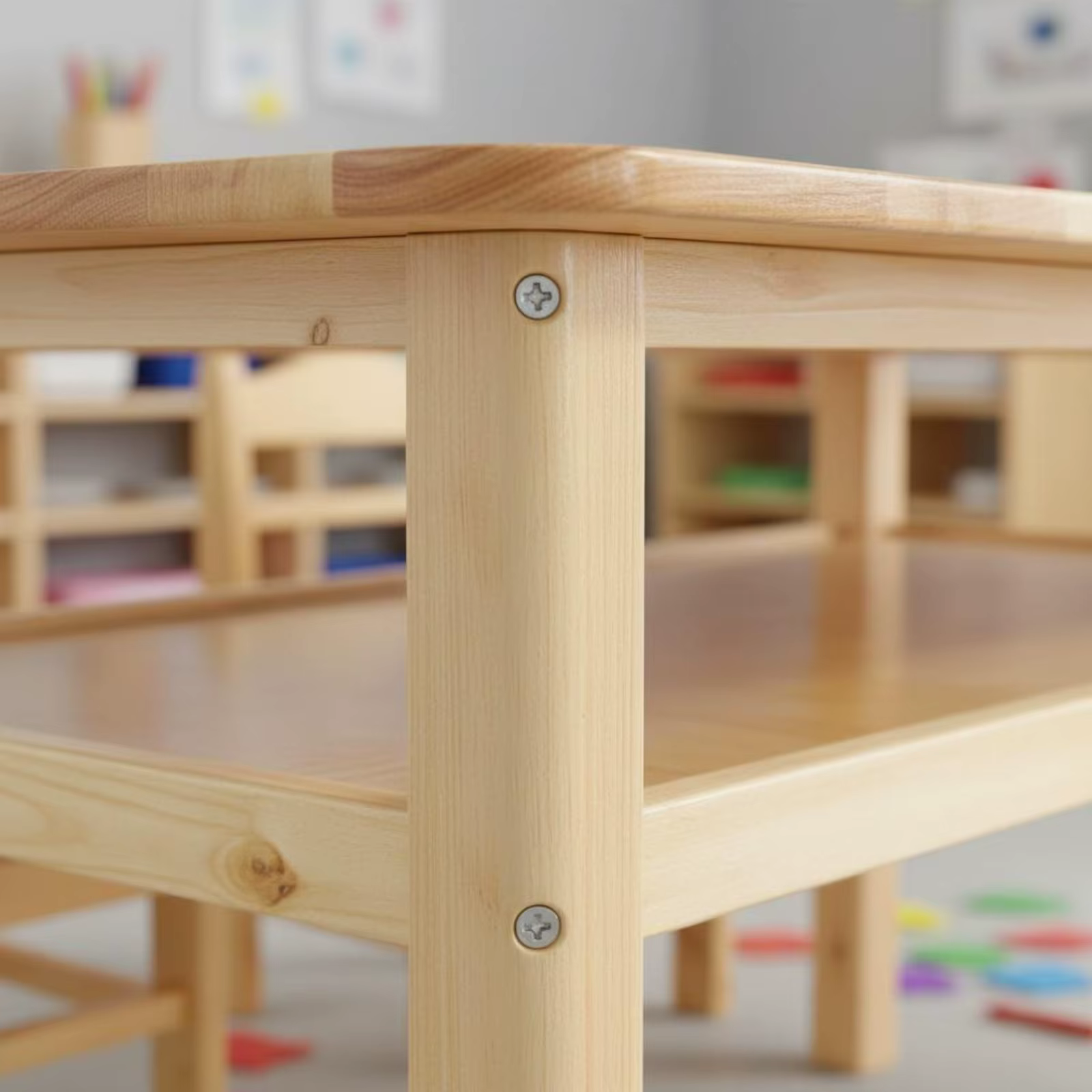 Juego de mesa sillas madera maciza para gatos y perros fácil limpiar