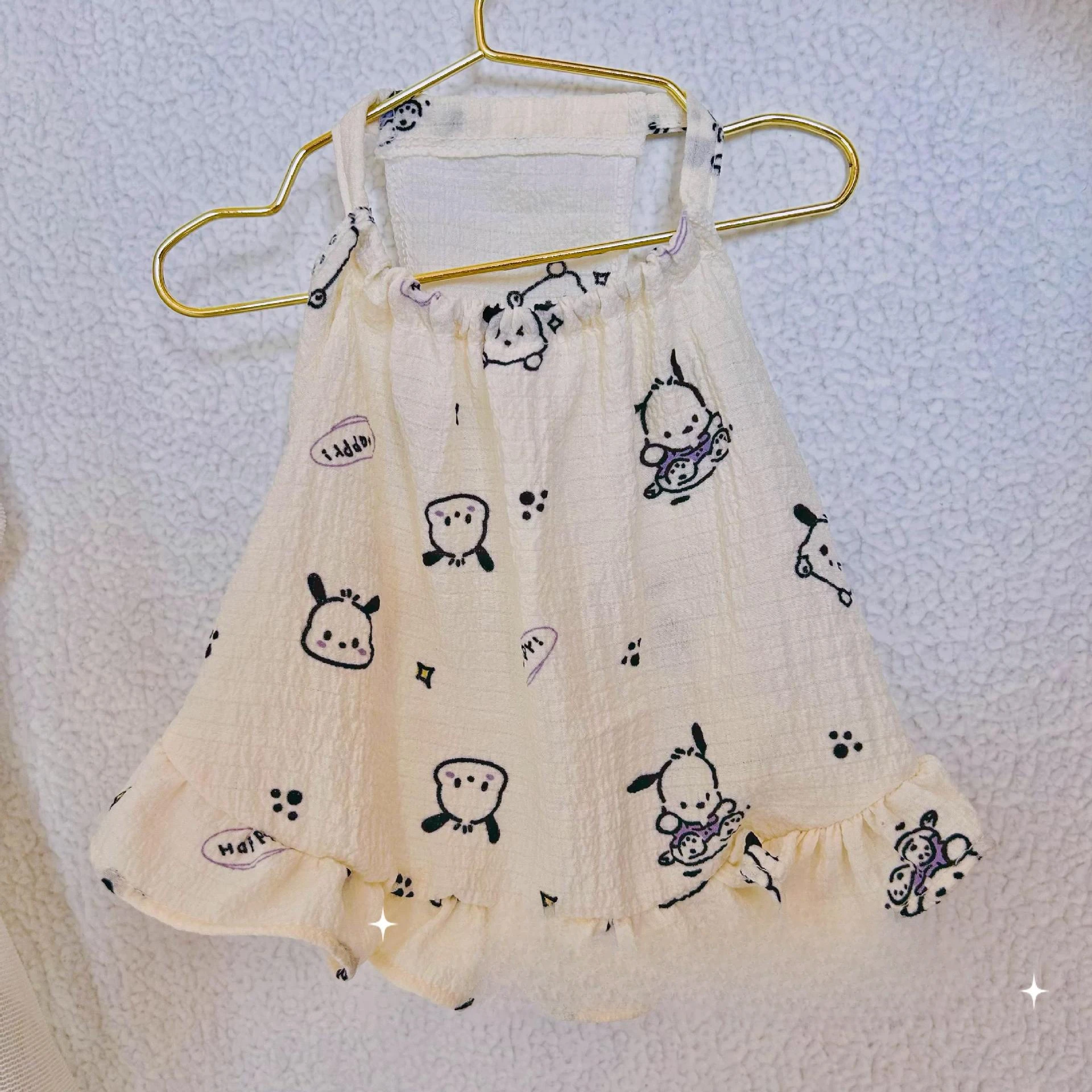 Falda con tirantes para primavera/verano para mascotas, ropa para el hogar, falda bonita con burbujas, chaleco, vestidos para perros y gatos, ropa para cachorros pequeños - imagen 4