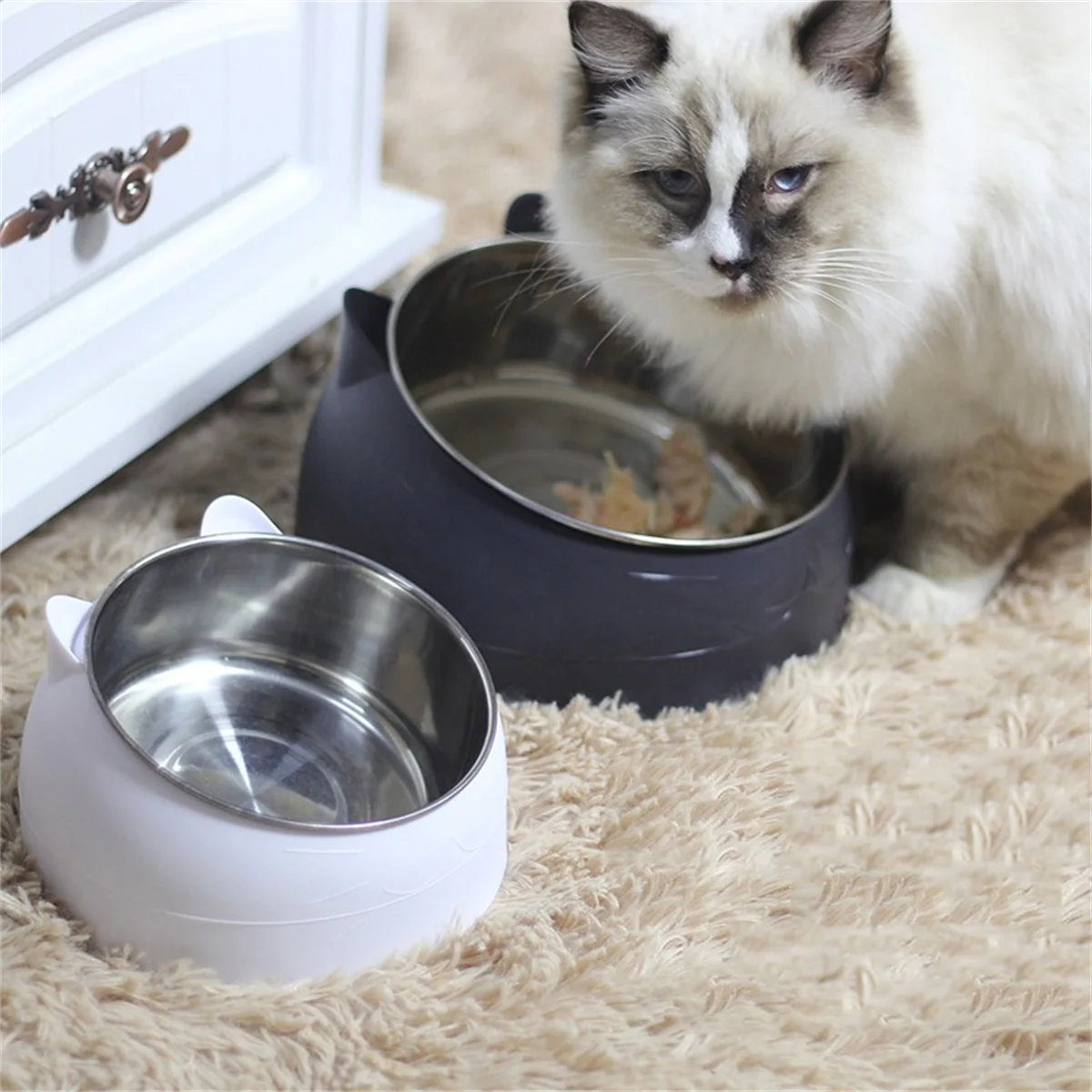 Cuenco elevado antideslizante acero inoxidable para perros y gatos - imagen 2