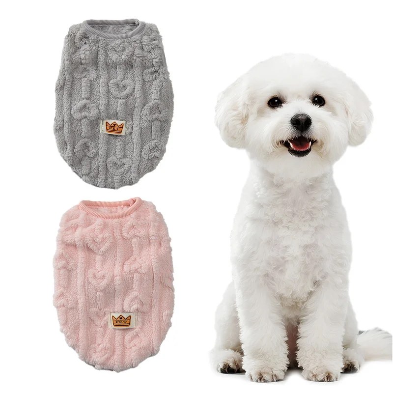 Chaqueta para perros Otoño Invierno ropa cálida para mascotas para perros pequeños medianos gatos suave cachorro sudadera de lana disfraz