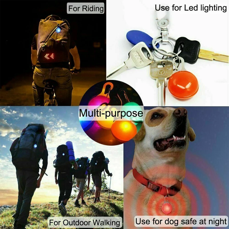 Collar con luces LED luminosas para perro y gato, colgante, luces de seguridad coloridas para caminar por la noche, accesorios para mascotas - imagen 5