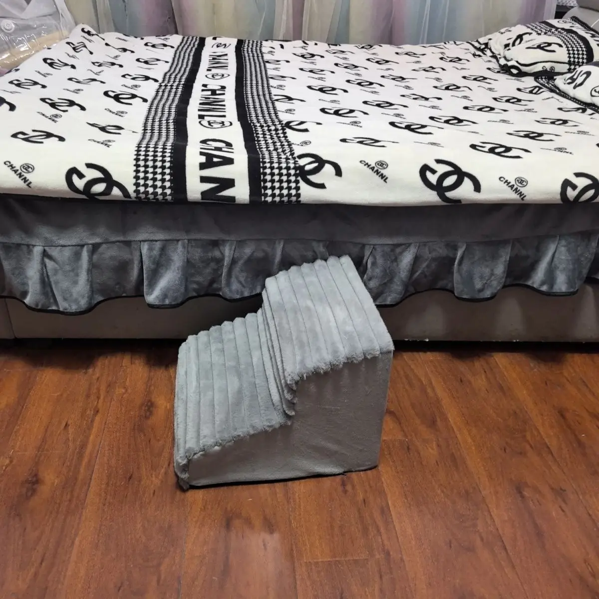 Escalera de felpa desmontable para perros – Escalones lavables - imagen 5