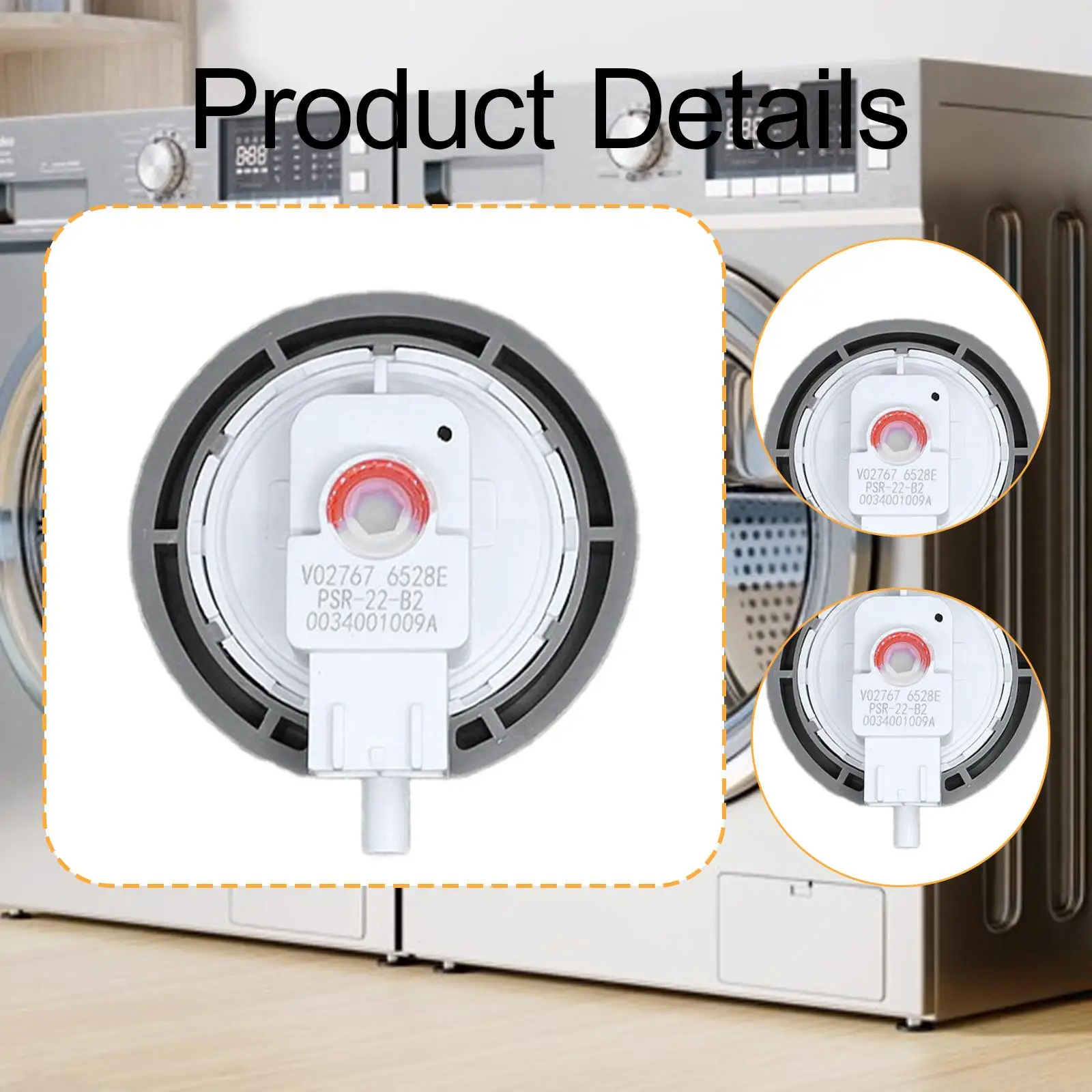 Sensor de nivel de agua para lavadora de tambor, interruptor de presión compacto, dispositivo de detección de alta sensibilidad para mantenimiento de electrodomésticos - imagen 5