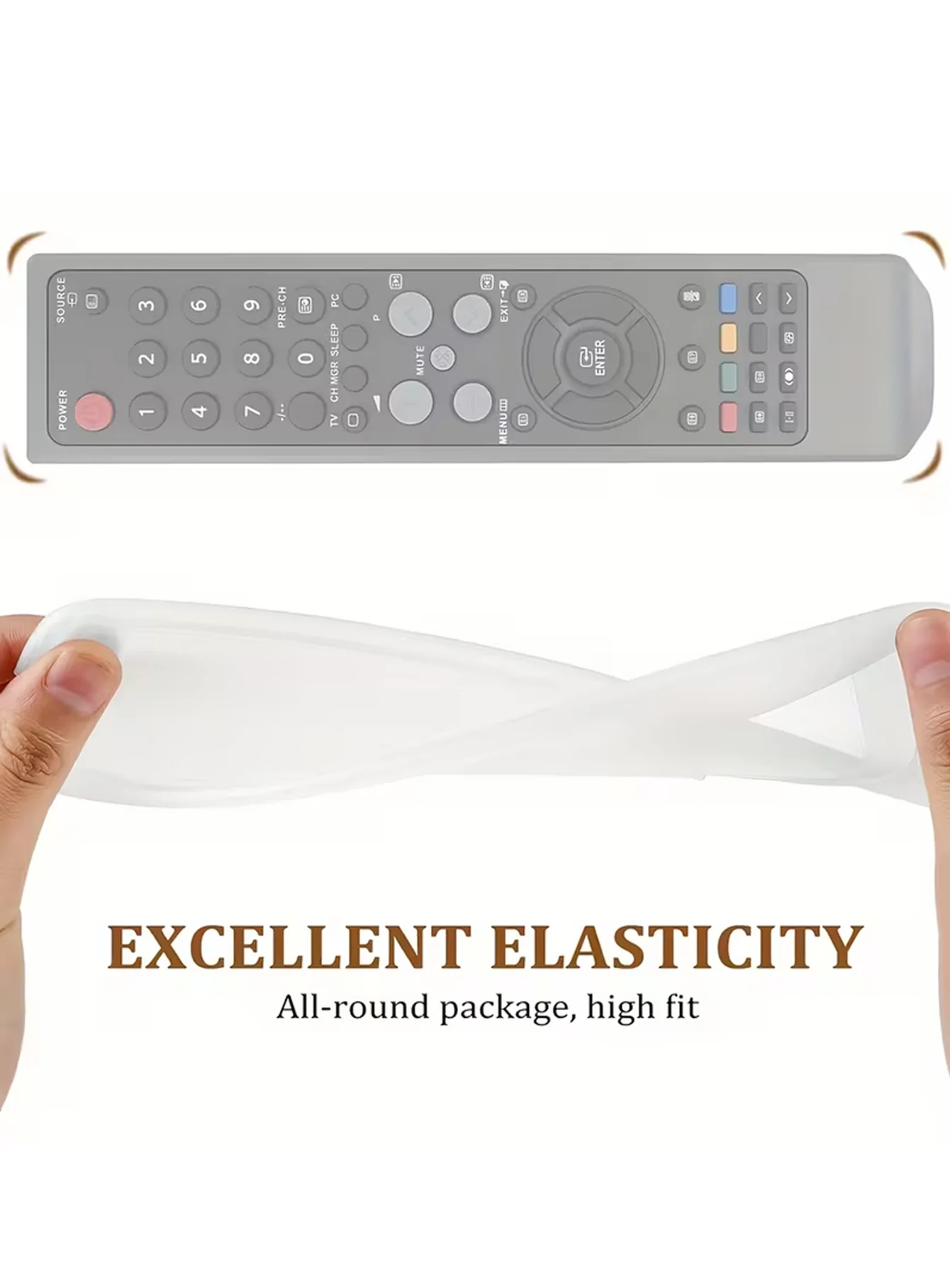 Funda silicona transparente mando TV aire acondicionado antideslizante - imagen 4