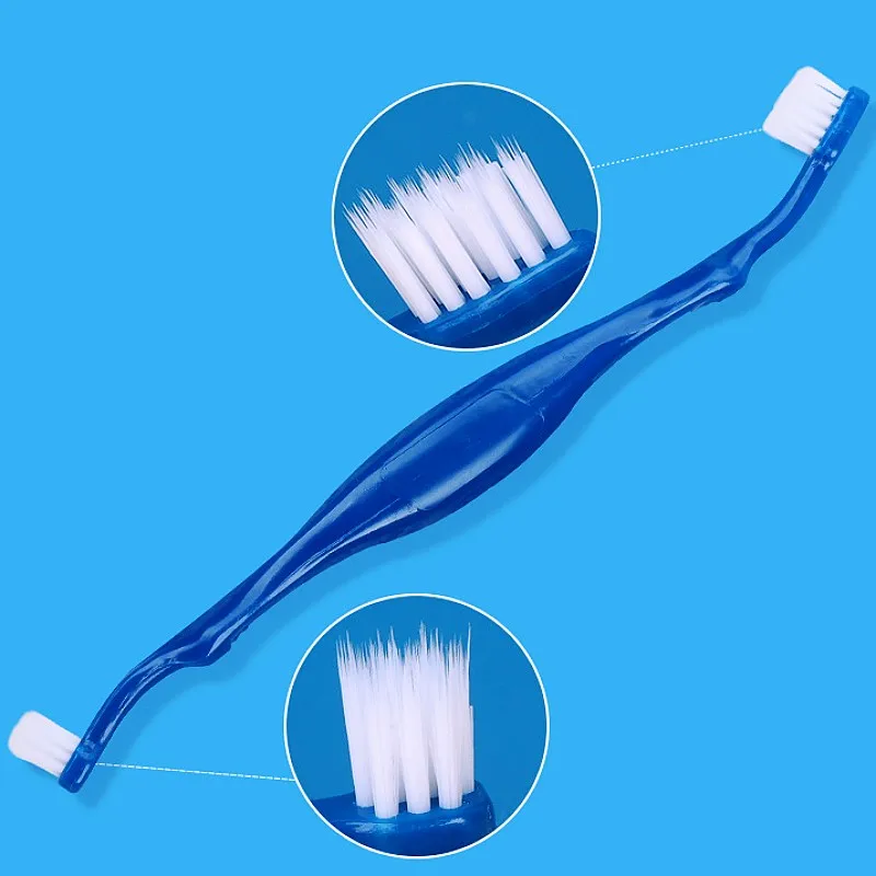 Juego de cepillos de dientes para perros, limpieza de dientes para perros, traje de cepillo de dientes para gatos, cepillo de dientes para perros de doble cabezal, 2 uds., cuidado bucal, limpieza bucal, suministros para mascotas - imagen 2