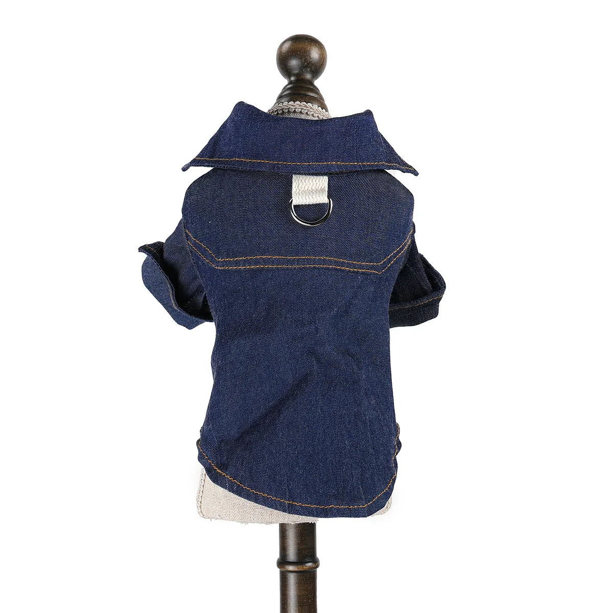 Chaqueta vaquera de otoño e invierno para mascotas, camisa vaquera cálida y cómoda para perros pequeños y gatos felices, ropa para perros pequeños - imagen 5