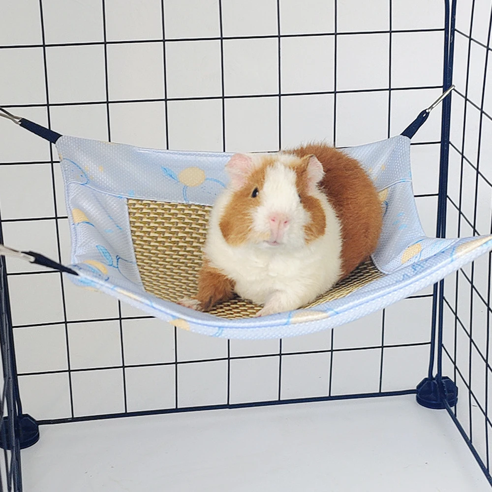 Hamaca refrescante de verano para hámster, cama colgante, alfombrilla de ratán para animales pequeños, Chinchillas, planeador de azúcar, ardilla, Hurón, suministros para mascotas - imagen 5