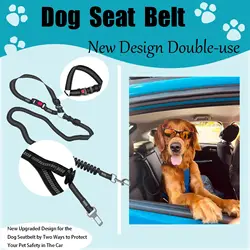Cinturón de seguridad para perros coche, nylon ajustable a rayas