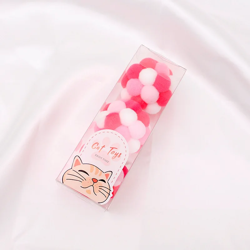 Bola de peluche de arcoíris para gato, juguete interactivo de hierba gatera, suministros para mascotas - imagen 4