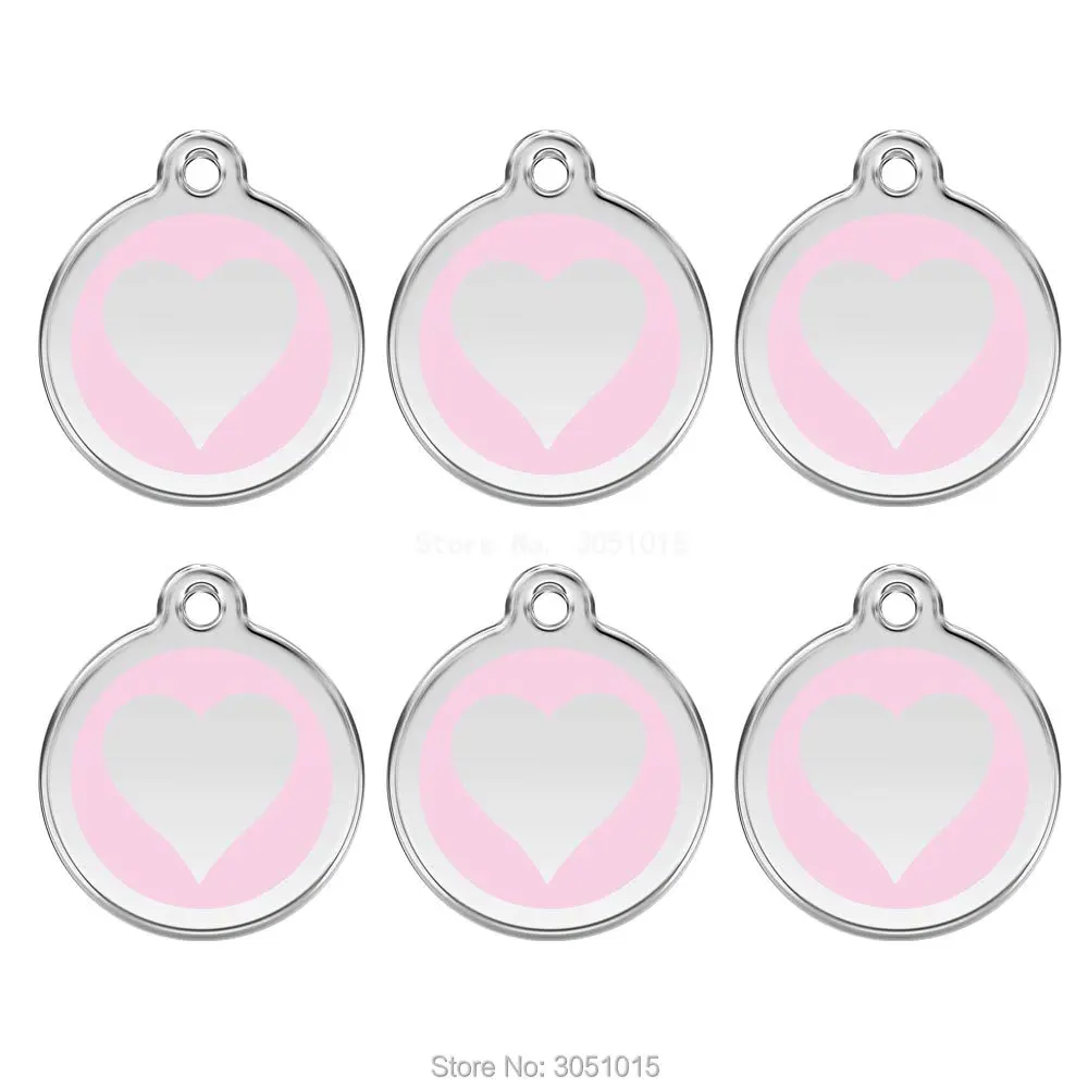 Venta al por mayor, 100 Uds., Collar con etiqueta de identificación para perro y gato, accesorios personalizados, Collar grabado, cadena, suministros para productos con nombre de etiqueta para perro - imagen 3