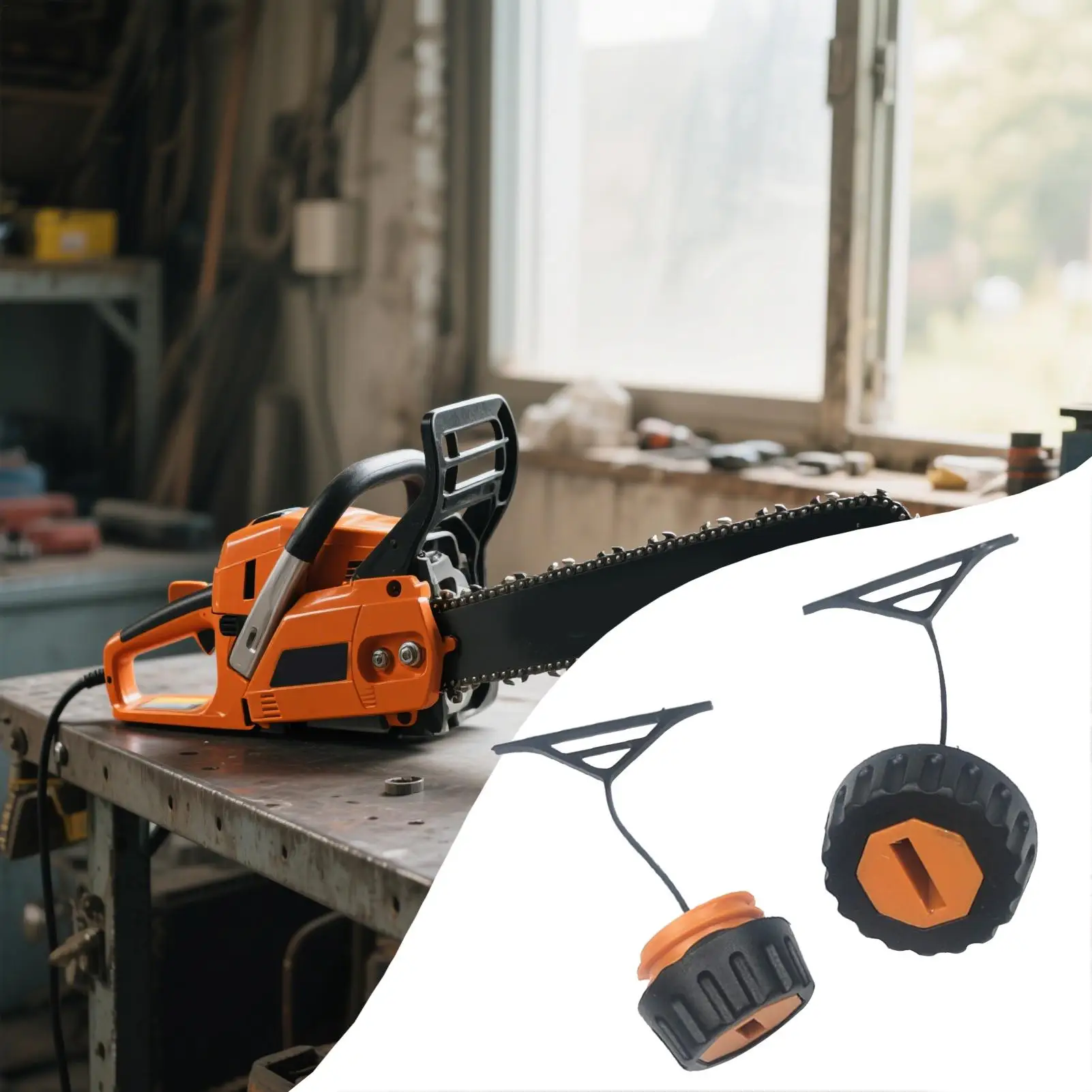 Tapa del tanque de aceite de motosierra, tapa de reemplazo del tanque de aceite para diseño de perilla de motosierra, herramienta de jardín, accesorio de reemplazo para apartamentos de dormitorio - imagen 4