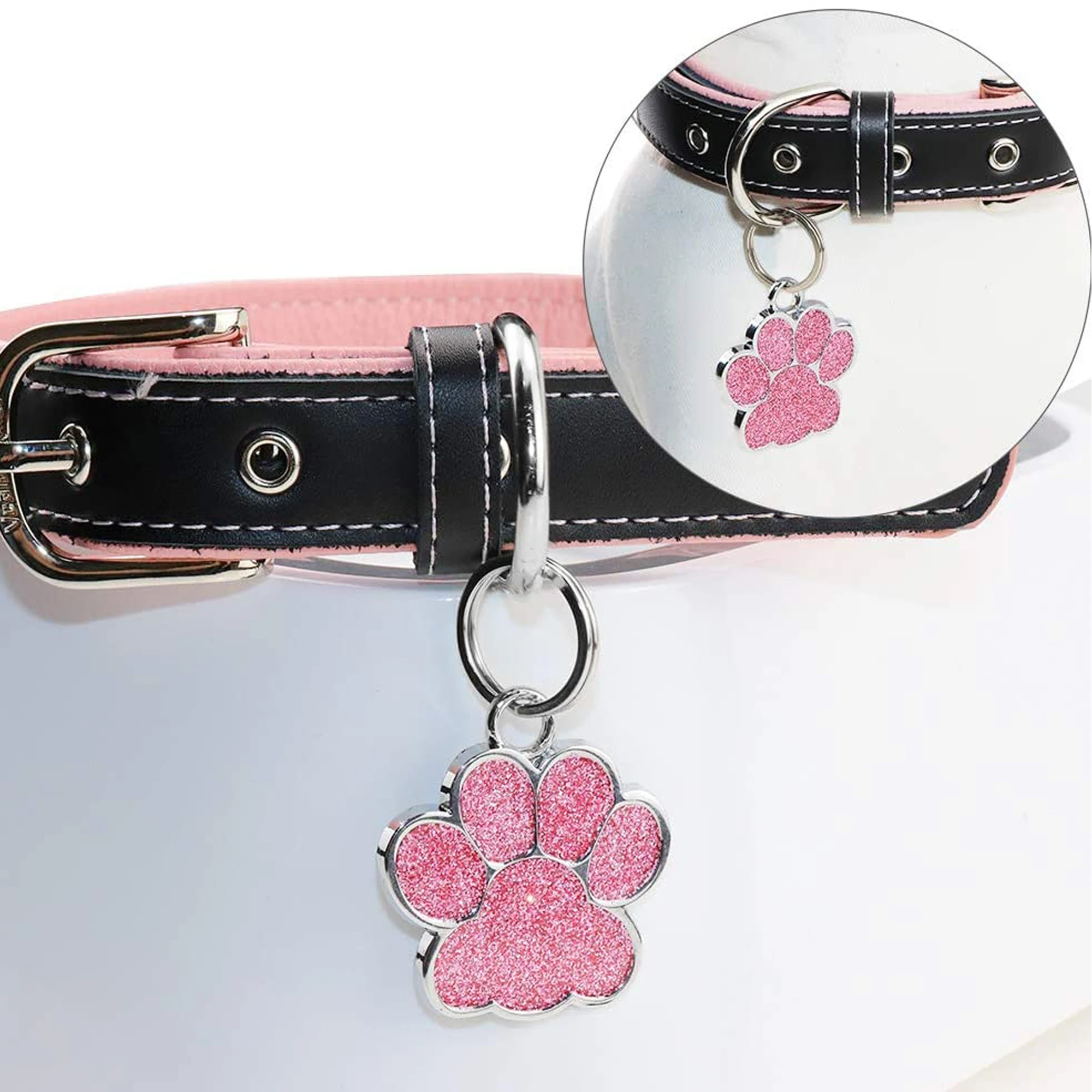 Etiqueta anti-perdida con huella de pata para gatos y perros - imagen 2