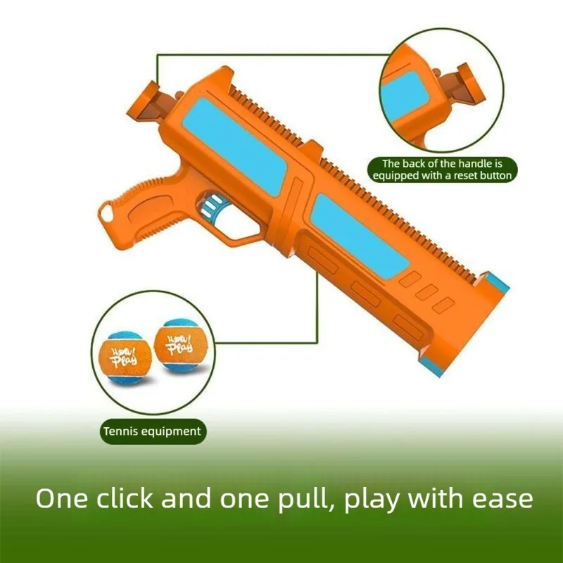 Lanzador manual de pelotas de tenis para perros – Juguete interactivo - imagen 4