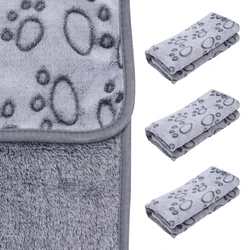 Manta de felpa cálida para gatos y perros - Tapete suave con patas