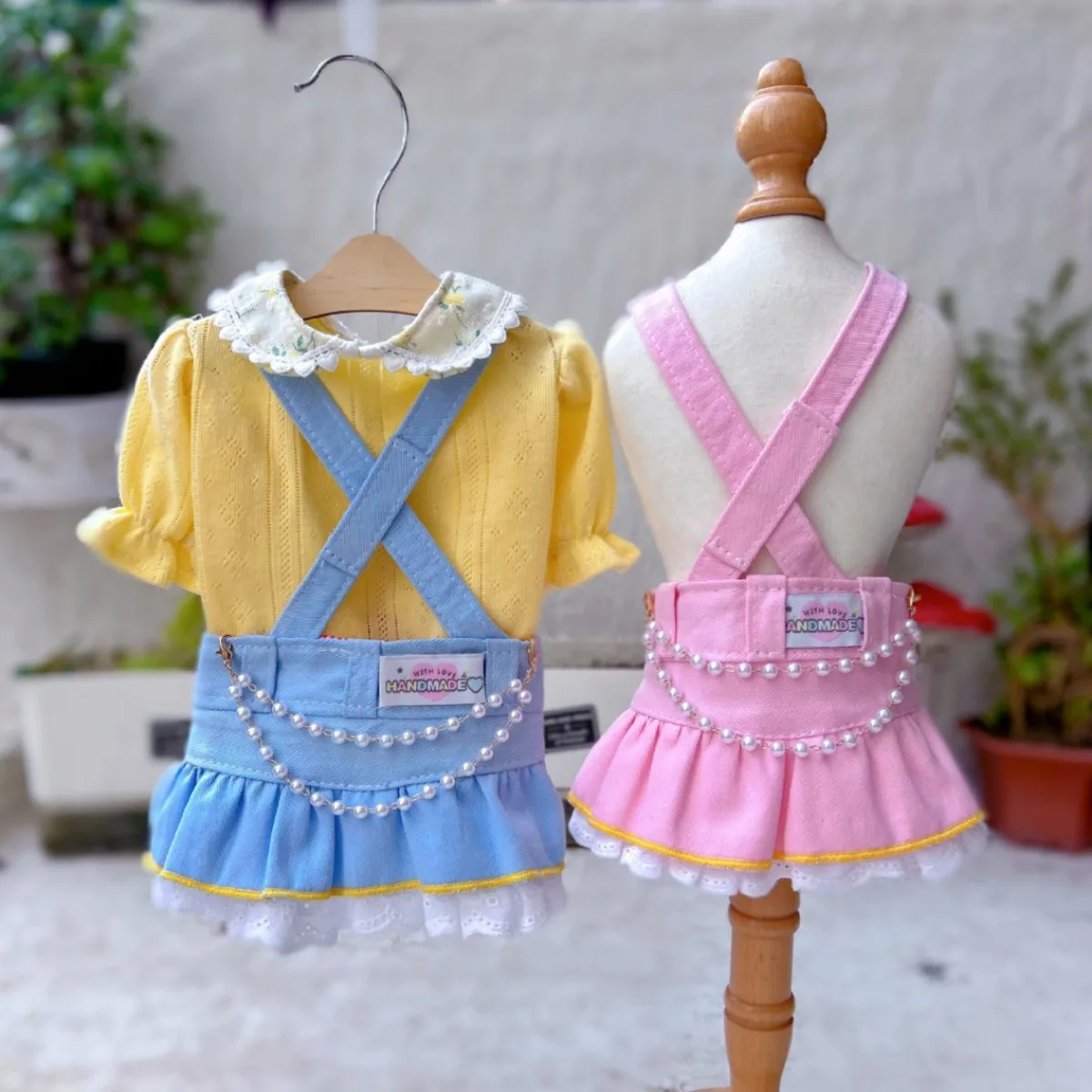 Falda con tirantes para pastel de vaquero para mascotas, falda con tirantes de peluche para perros pequeños, vestidos para perros pequeños, ropa para cachorros - imagen 2