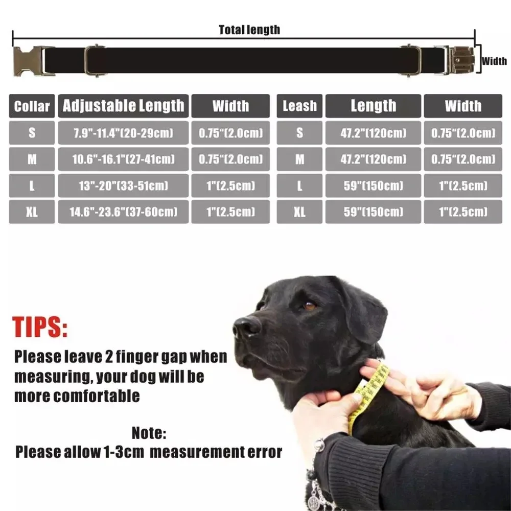 Collar de perro personalizado con grabado gratuito, correa para mascotas a juego, hebilla de Metal de contactos personalizados, Collar de camuflaje para cachorros - imagen 5