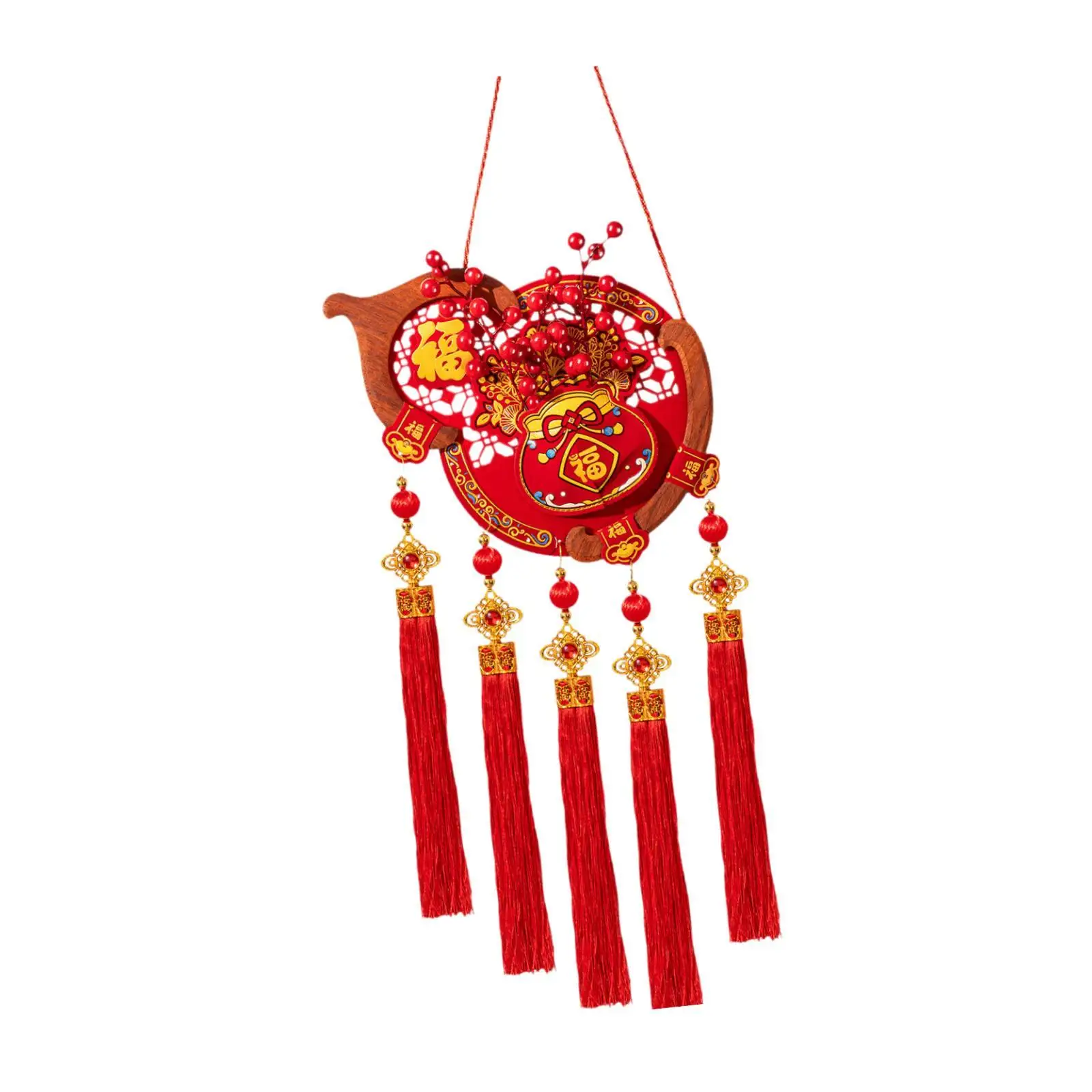 Decoración de Año Nuevo Chino, accesorio de fotografía ligero, decoración de fiesta, Festival de Primavera, colgante de personaje Fu para entrada de ventana, 2026