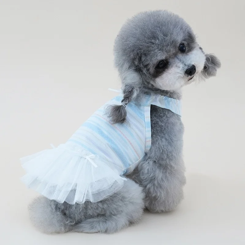Vestido tutú con falda tweed y encaje para perro - imagen 3