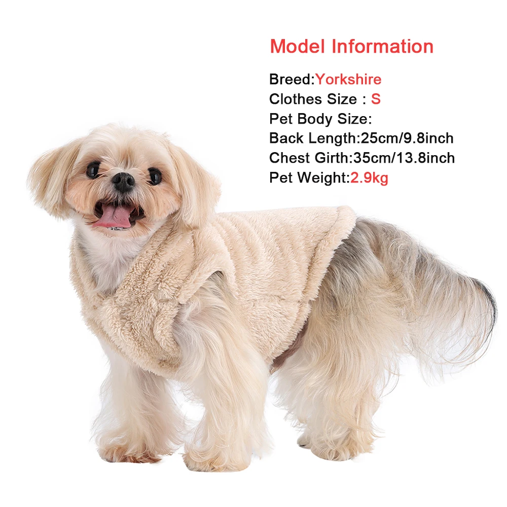 Invierno mascota cachorro Sudadera con capucha suéter para perros pequeños medianos gatos ropa cálida de lana para perros abrigo Yorkshire Chihuahua chaqueta disfraz de Pug - imagen 4