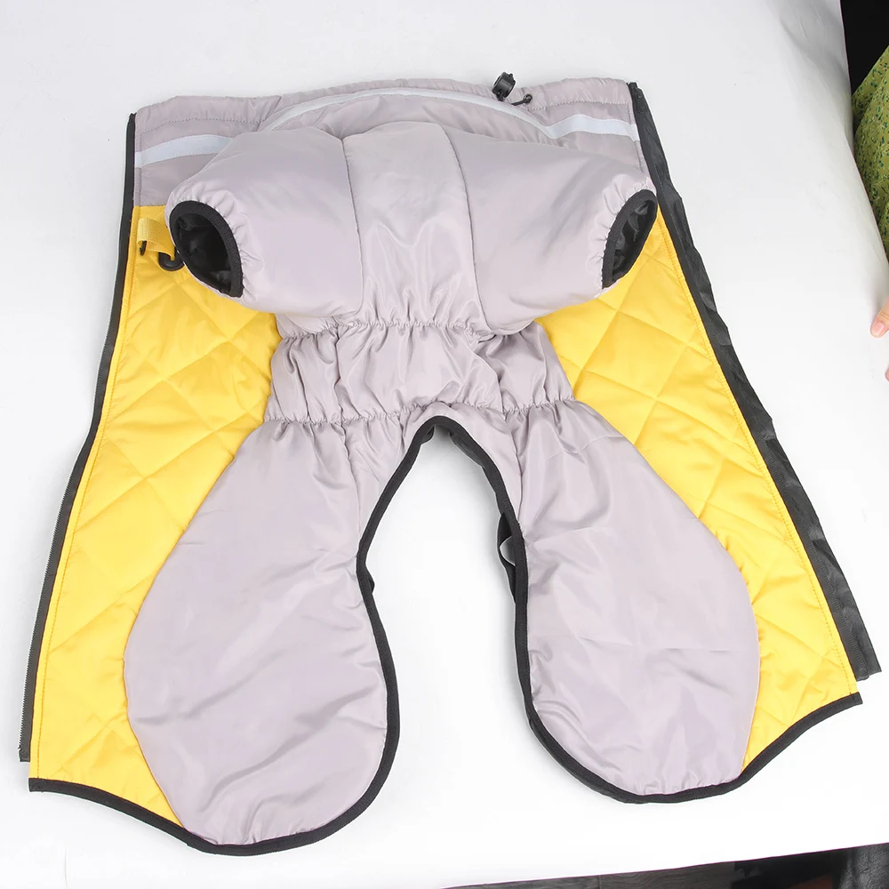 Chaqueta de plumón para perro grande con cuello alto, abrigo reflectante impermeable para mascotas de invierno para perros medianos y grandes, ropa para mascotas Weimaraner Doberman - imagen 2