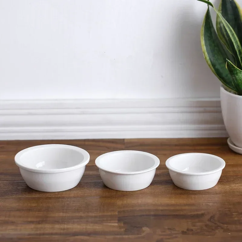 Gran oferta, cuenco de cerámica para perros, comederos redondos para mascotas, Color sólido, seguro, duradero, agua para gatos, comida, lavabo para beber, accesorios para perros - imagen 5