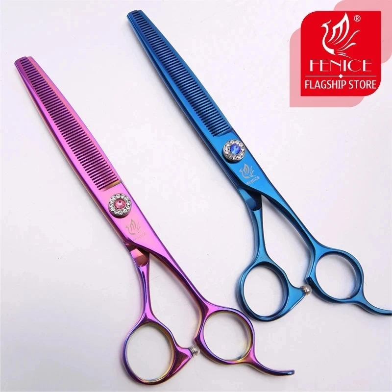 Fenice tijeras para mascotas de 6,5 pulgadas, tijeras de aseo para perros, tijeras de adelgazamiento, tijeras para perros y gatos, pelo de animales, Jahжницы nożyczki - imagen 2