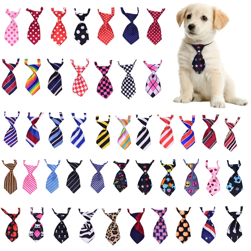 30/50/100 Uds corbatas para perros de San Valentín pajaritas/corbata perros pequeños pajarita para mascotas corbata Regular para perros pequeños gatos - imagen 4
