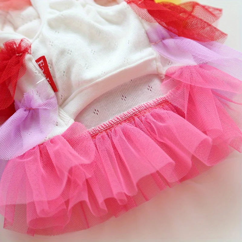 Falda degradada estilo princesa para perros miniatura