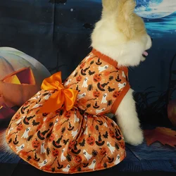 Disfraz Halloween para perro – Vestido con murciélago y lazo festivo