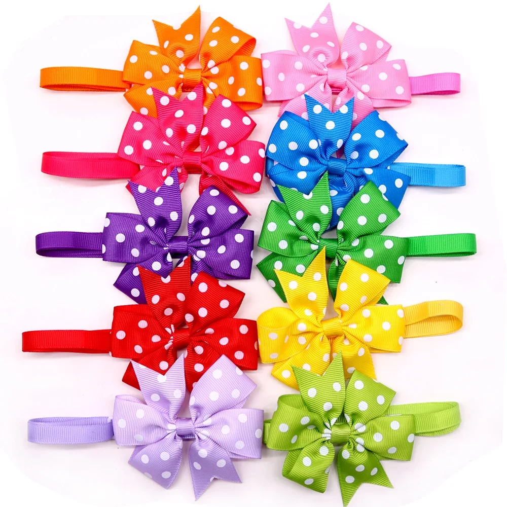 50 Uds pajarita para perro punto pajarita sólida Collar para perros pequeños pajaritas DIY corbata accesorios de aseo para mascotas para perros pequeños - imagen 3