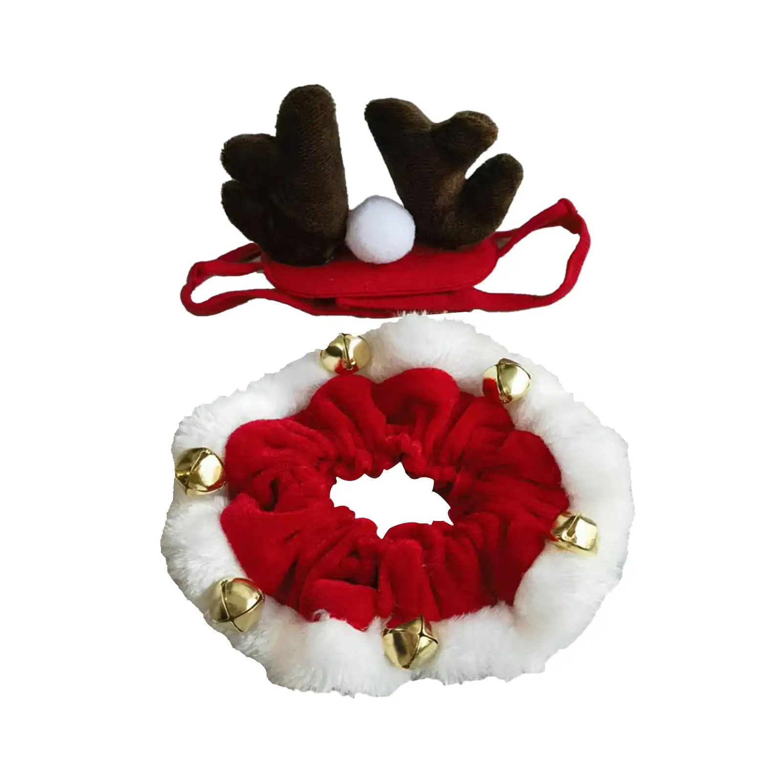 Traje de cuello de gato de Navidad, corbatas de vacaciones para mascotas para espectáculos de festivales y aseo