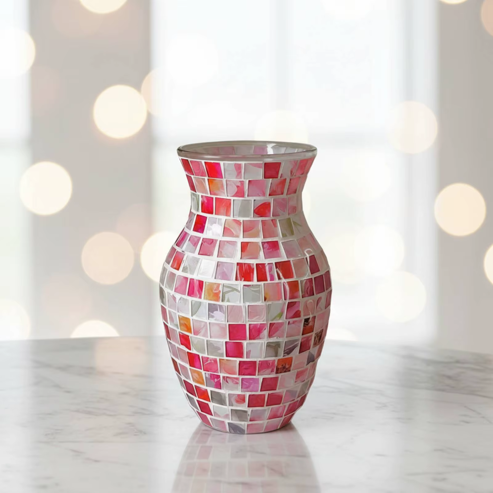 Jarrón vidrio tesselado luminoso lujo para gatos y perros – Decoración - imagen 3