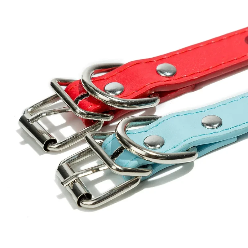 Collar de cuero para perro y gato, Collar con tachuelas y pinchos para cachorros y mascotas, correa para el cuello para perros pequeños, medianos y grandes, accesorios para productos para mascotas - imagen 3