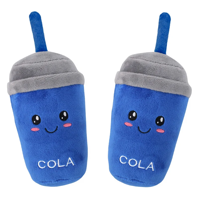 Taza de Cola de peluche divertida y Linda, juguete para mascotas, taza de té de leche, sonido chirriante, juguete para perros grandes, medianos y pequeños, cosas para cachorros de peluche para gatos - imagen 5